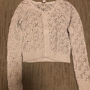 Vintage Free People Knit Sweater Size Small Cream